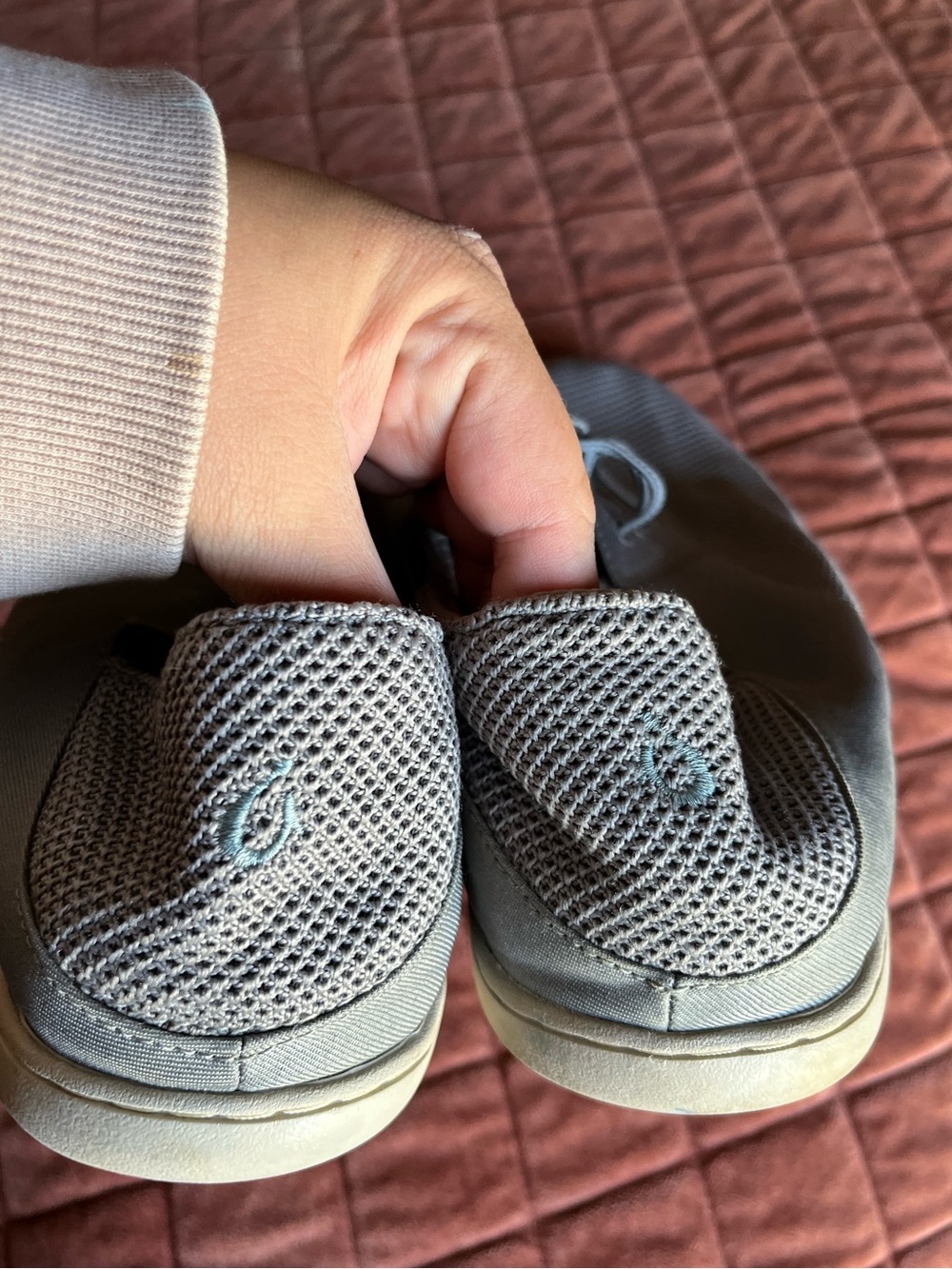 OluKai Men's Nohea Moku Sharkskin Gray sneakers - Picture 3 of 5